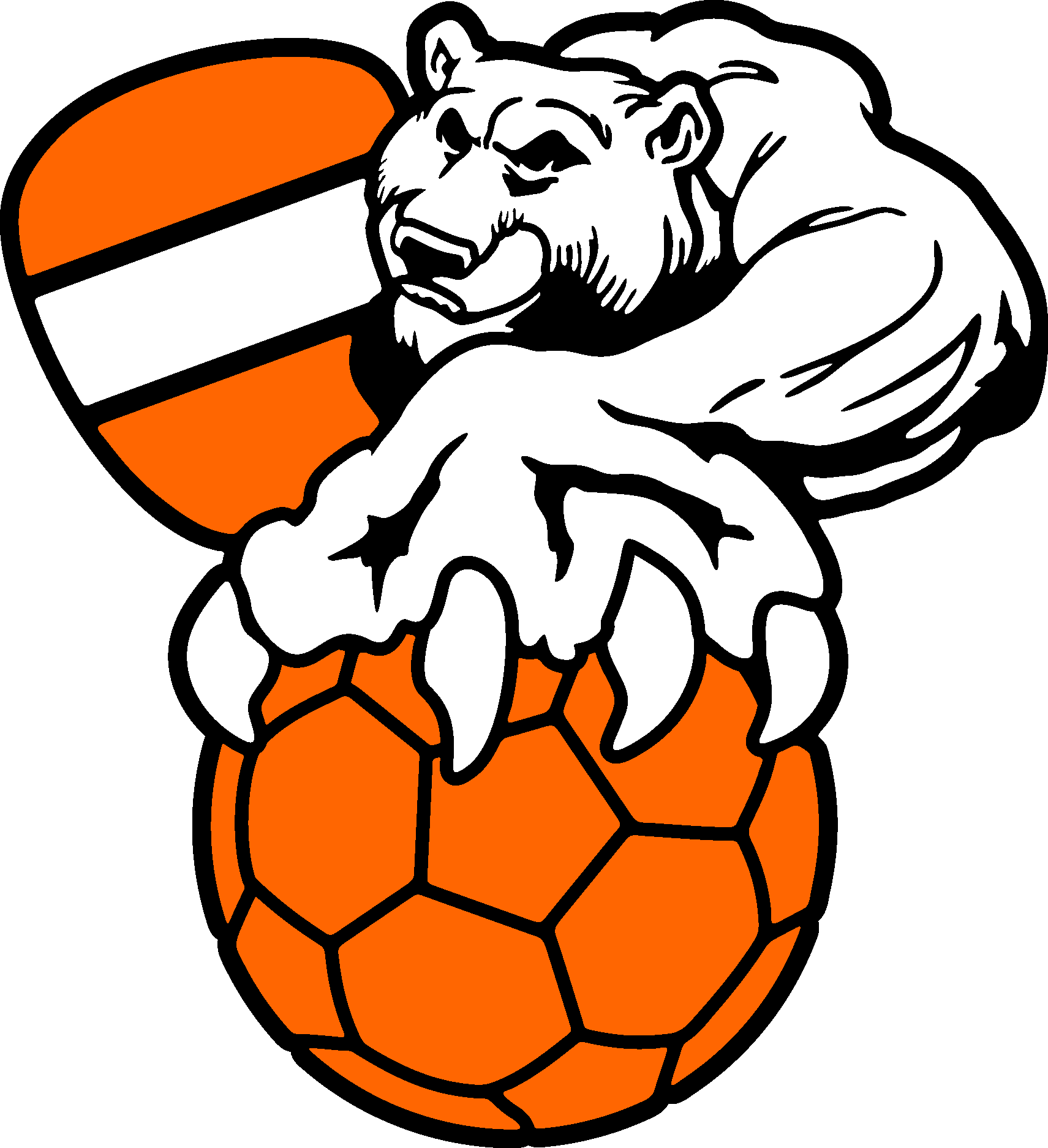 Handball Bear Logo Vector Logo